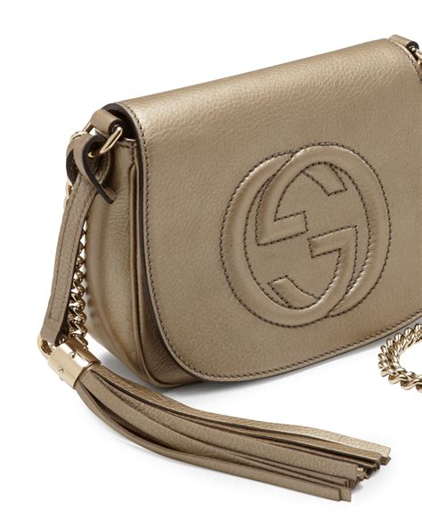 gucci soho metallic crossbody bag|authentic gucci soho crossbody bag.